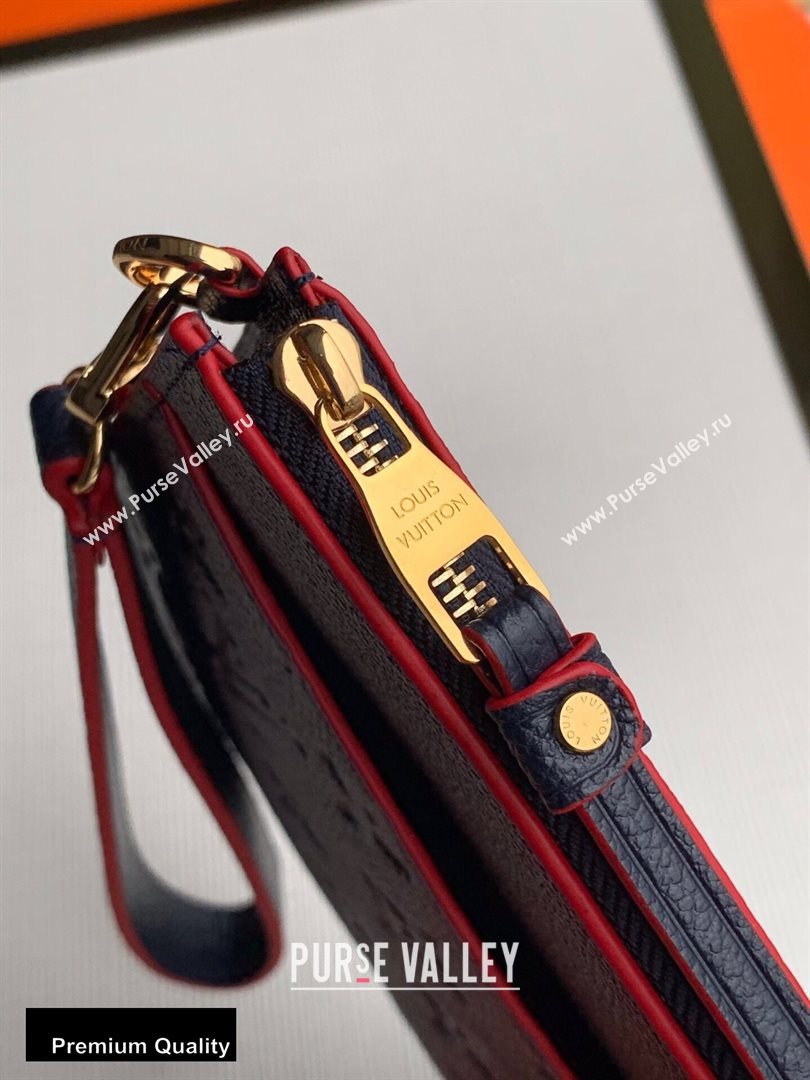 Louis Vuitton Monogram Empreinte Pochette Melanie MM Pouch Clutch Bag M68706 Marine Rouge 2020 (kiki-20100828)