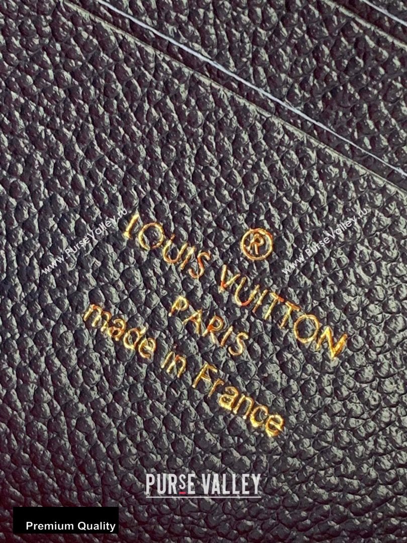 Louis Vuitton Monogram Empreinte Pochette Melanie MM Pouch Clutch Bag M68706 Marine Rouge 2020 (kiki-20100828)