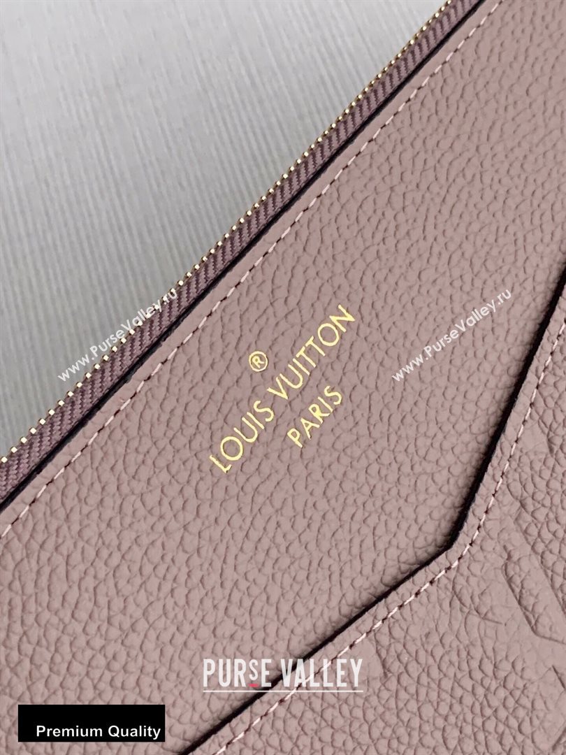 Louis Vuitton Monogram Empreinte Pochette Melanie MM Pouch Clutch Bag M68707 Tourterelle Beige 2020 (kiki-20100829)
