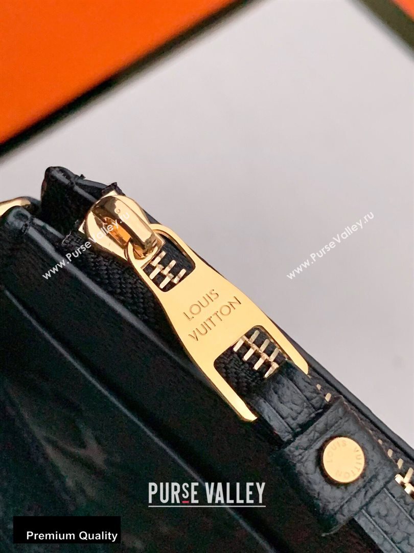 Louis Vuitton Monogram Empreinte Pochette Melanie MM Pouch Clutch Bag M68705 Black 2020 (kiki-20100827)