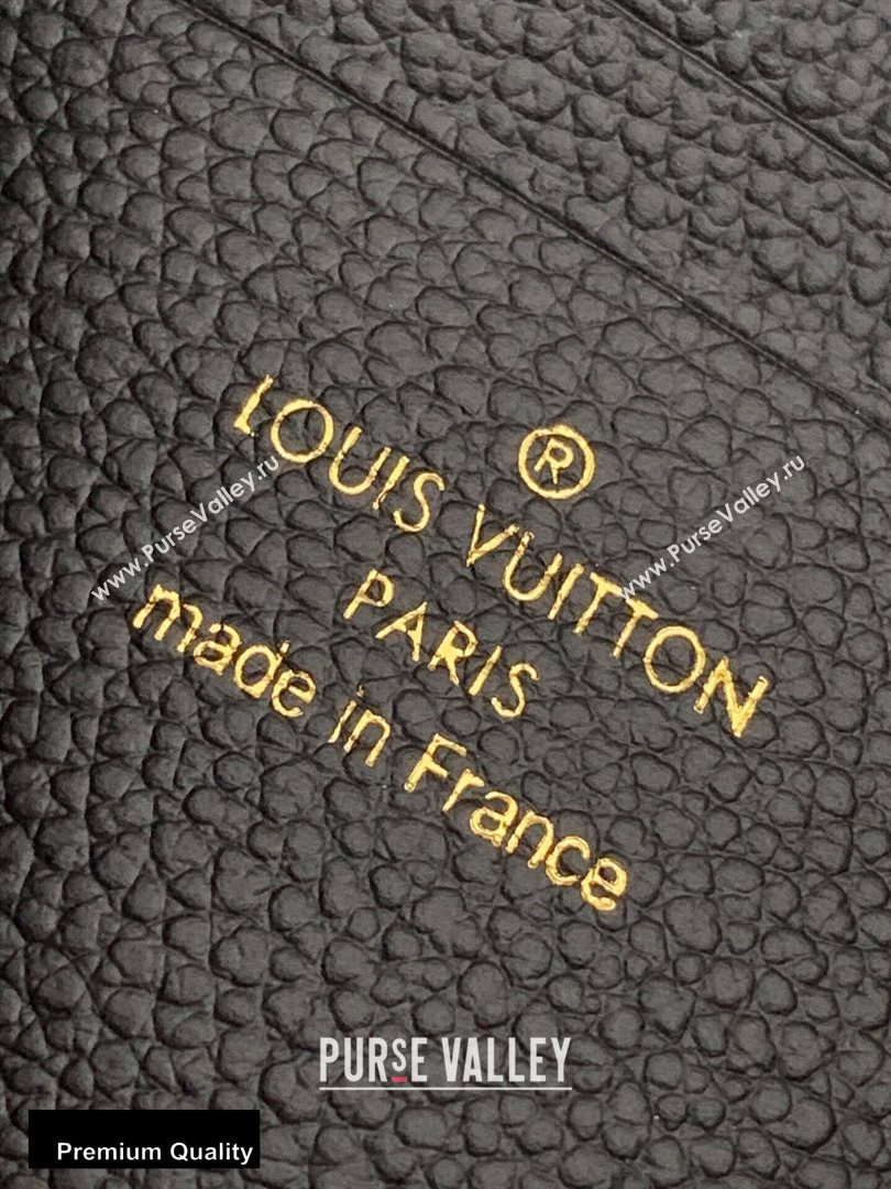 Louis Vuitton Monogram Empreinte Pochette Melanie MM Pouch Clutch Bag M68705 Black 2020 (kiki-20100827)