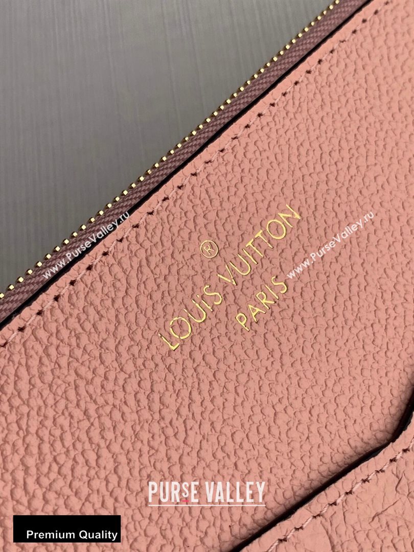 Louis Vuitton Monogram Empreinte Pochette Melanie MM Pouch Clutch Bag Pink 2020 (kiki-20100831)