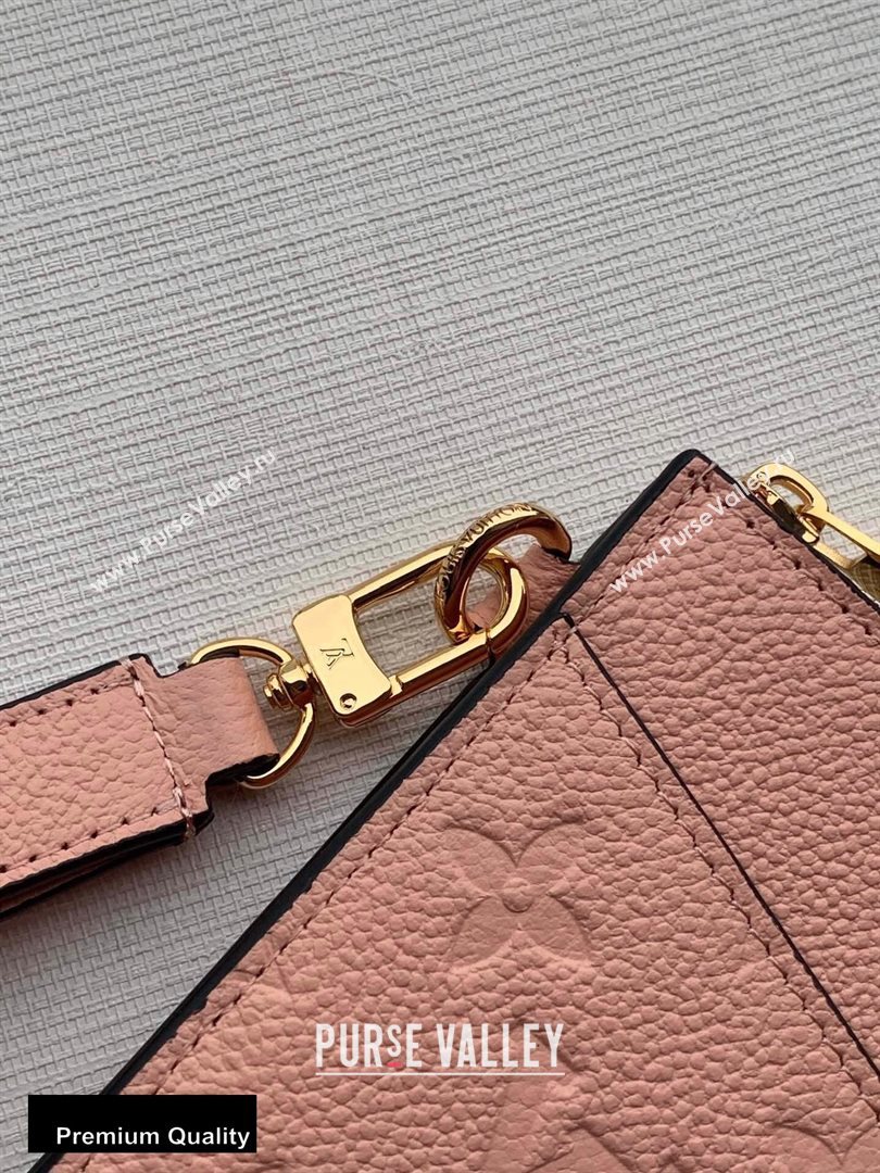 Louis Vuitton Monogram Empreinte Pochette Melanie MM Pouch Clutch Bag Pink 2020 (kiki-20100831)