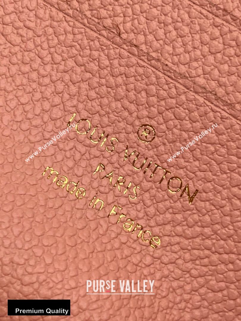 Louis Vuitton Monogram Empreinte Pochette Melanie MM Pouch Clutch Bag Pink 2020 (kiki-20100831)