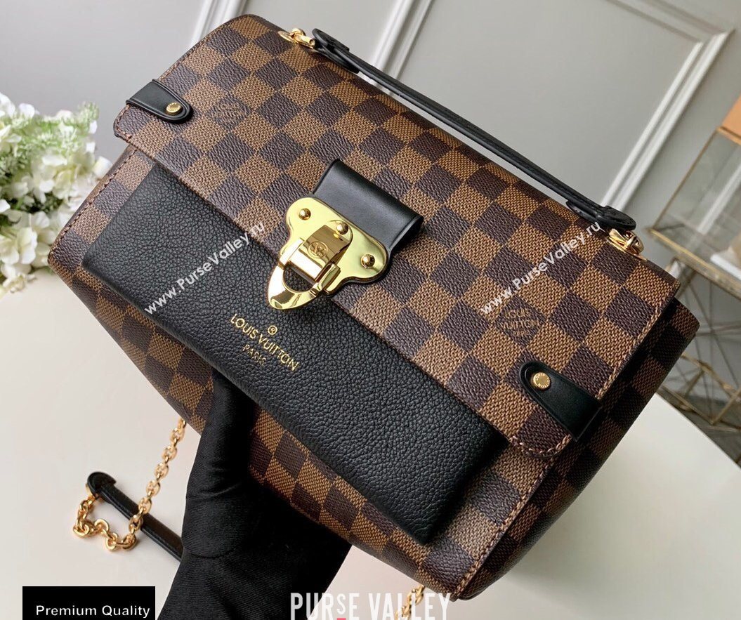 Louis Vuitton Damier Ebene Canvas Vavin PM Bag N40108 Black (kiki-20100813)