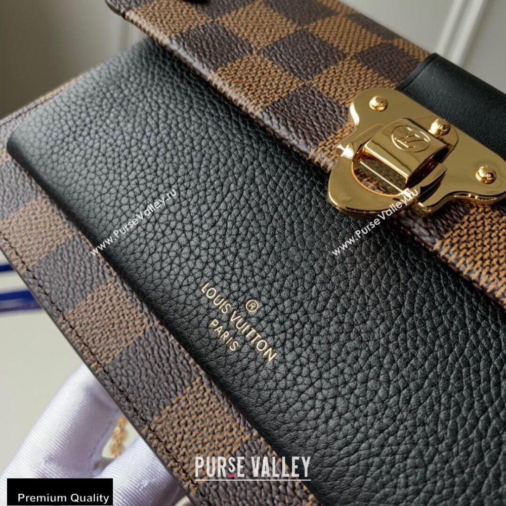 Louis Vuitton Damier Ebene Canvas Vavin Chain Wallet N60221 Black (kiki-20100816)