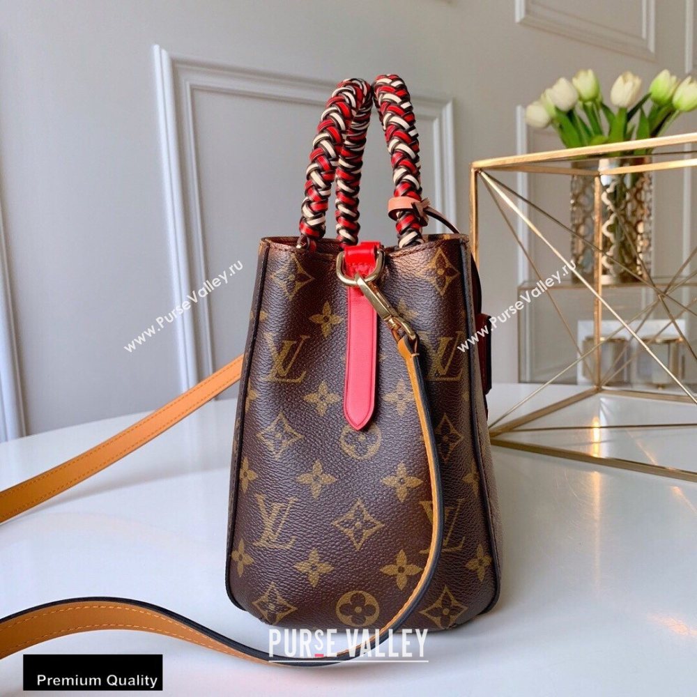 Louis Vuitton Monogram Canvas Montaigne BB Bag Braided Handle M44671 Pink/Yellow 2020 (kiki-20100843)