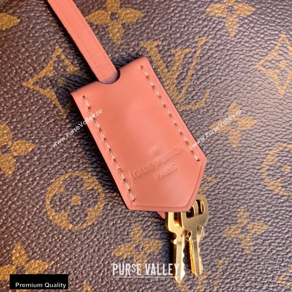 Louis Vuitton Monogram Canvas Montaigne BB Bag Braided Handle M44671 Pink/Yellow 2020 (kiki-20100843)