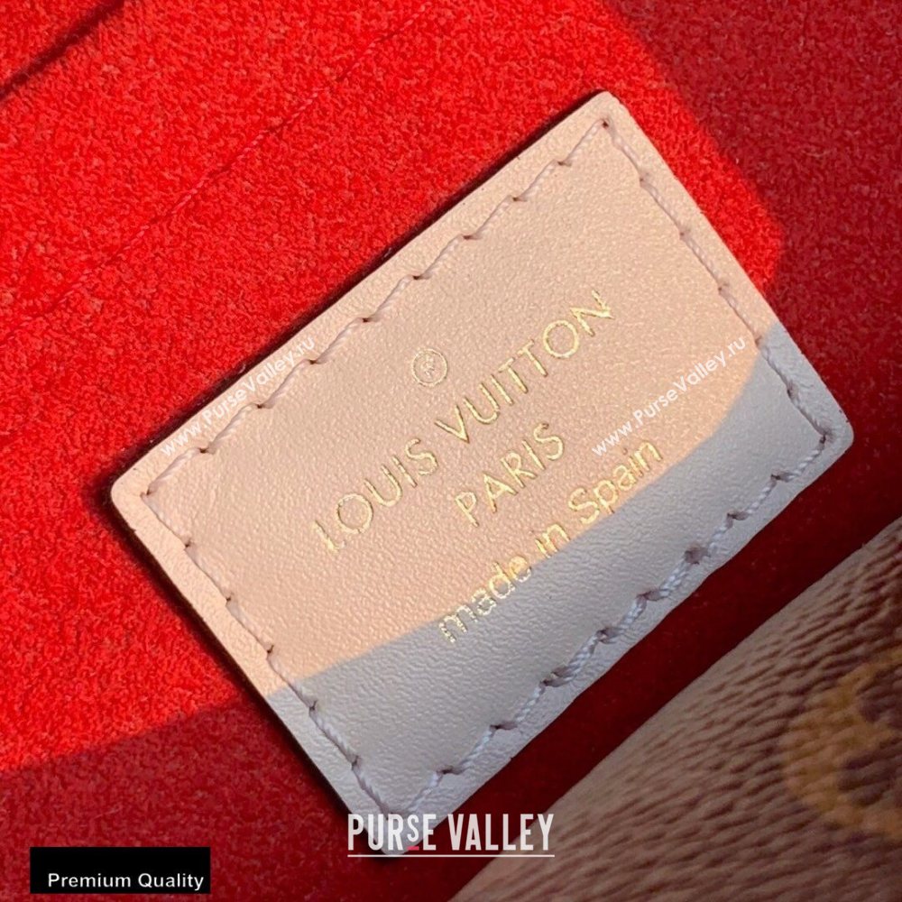 Louis Vuitton Monogram Canvas Montaigne BB Bag Braided Handle M44671 Pink/Yellow 2020 (kiki-20100843)