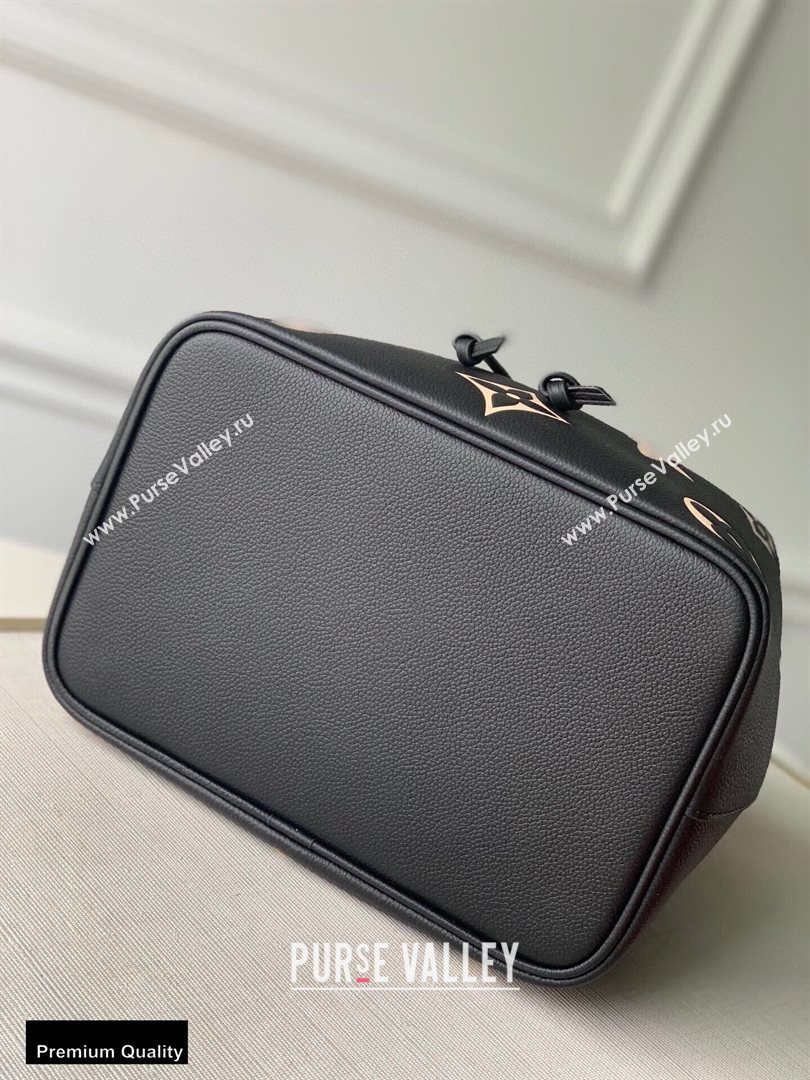 Louis Vuitton Grained Leather NeoNoe MM Bucket Bag M45497 Black 2020 (kiki-20100845)