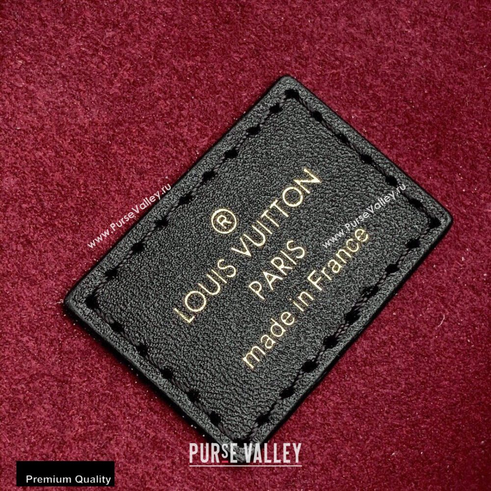 Louis Vuitton Grained Leather NeoNoe MM Bucket Bag M45497 Black 2020 (kiki-20100845)