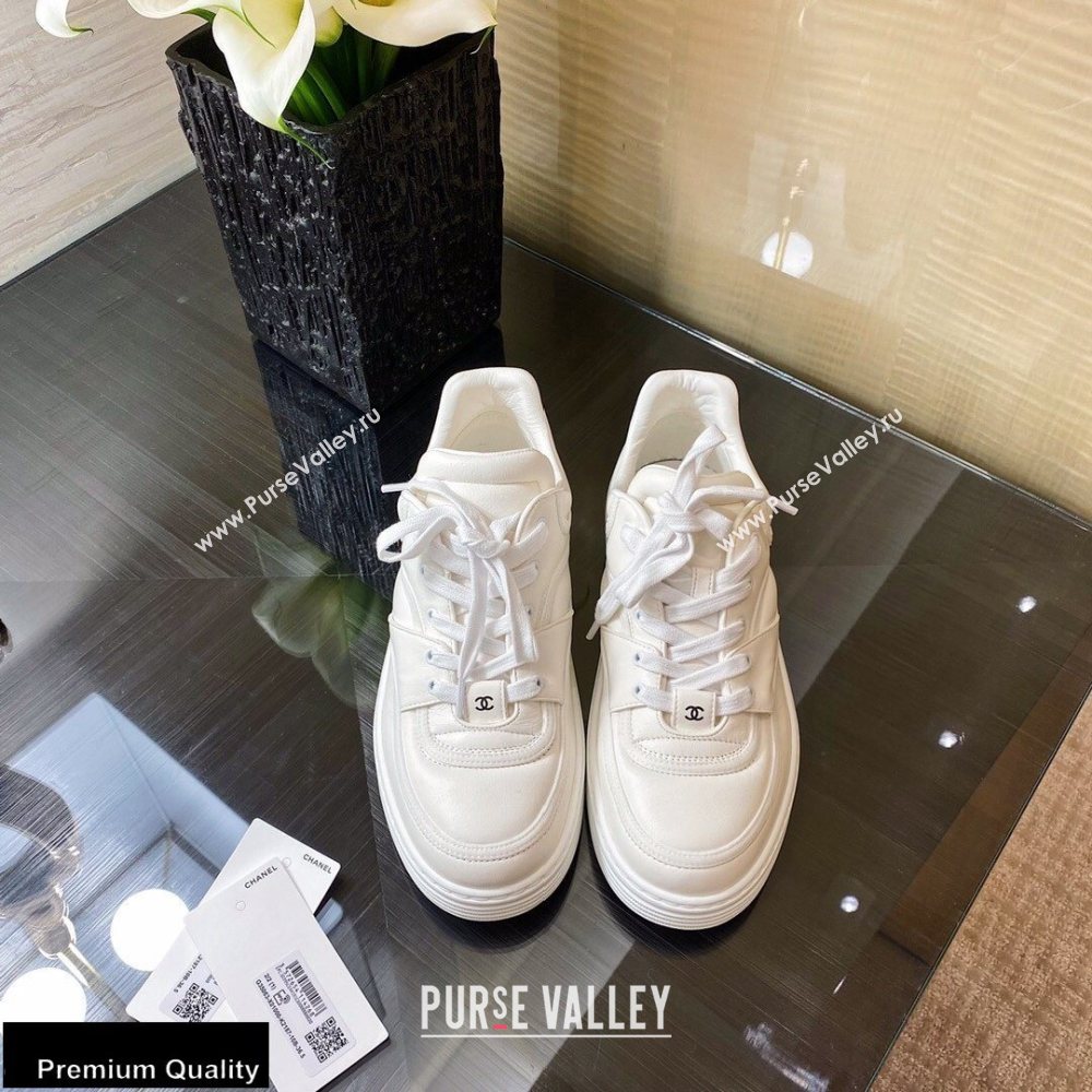 Chanel Top Quality Logo Sneakers G35063 White 2020 (xo-20100806)