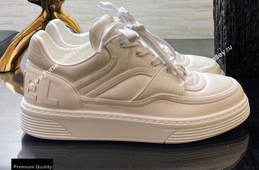 Chanel Top Quality Logo Sneakers G35063 White 2020 (xo-20100806)