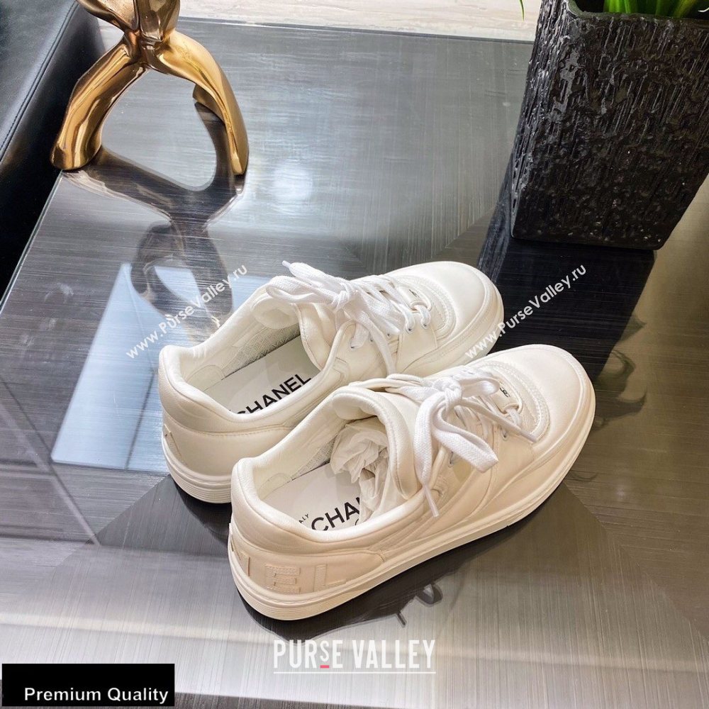 Chanel Top Quality Logo Sneakers G35063 White 2020 (xo-20100806)