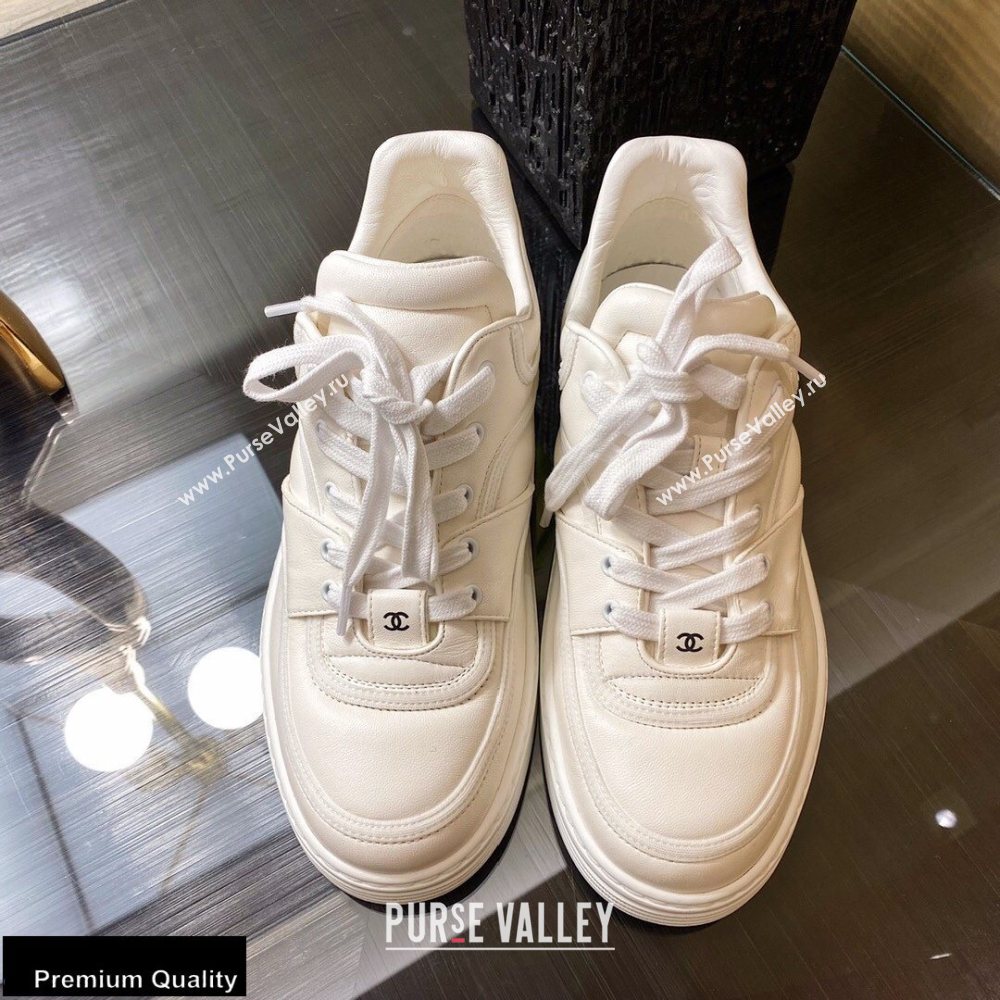 Chanel Top Quality Logo Sneakers G35063 White 2020 (xo-20100806)