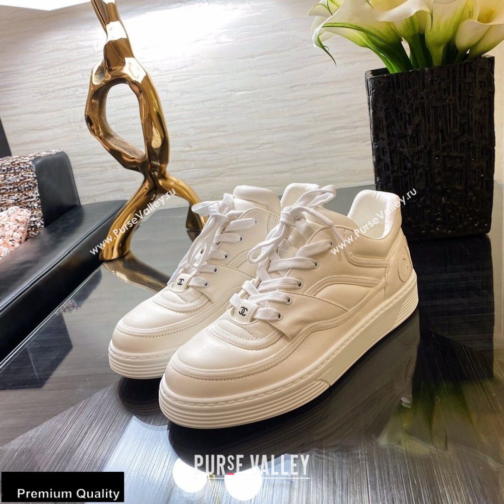 Chanel Top Quality Logo Sneakers G35063 White 2020 (xo-20100806)