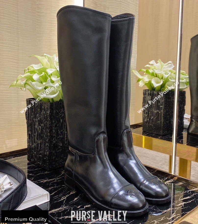 Chanel Top Quality Calfskin High Boots G35099 Black 2020 (xo-20100903)