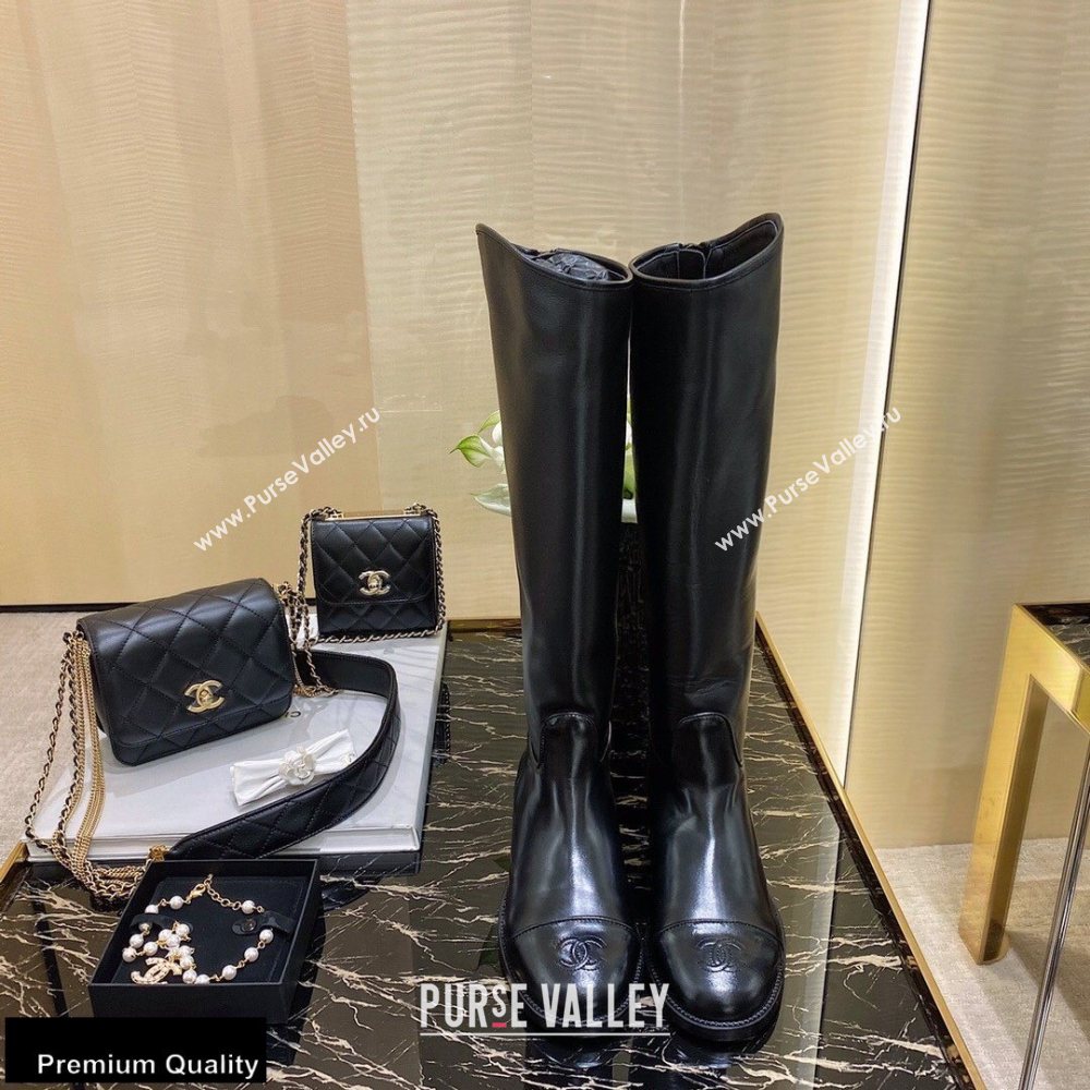 Chanel Top Quality Calfskin High Boots G35099 Black 2020 (xo-20100903)