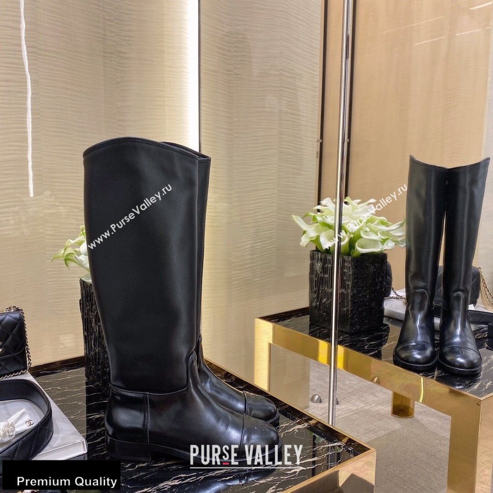 Chanel Top Quality Calfskin High Boots G35099 Black 2020 (xo-20100903)