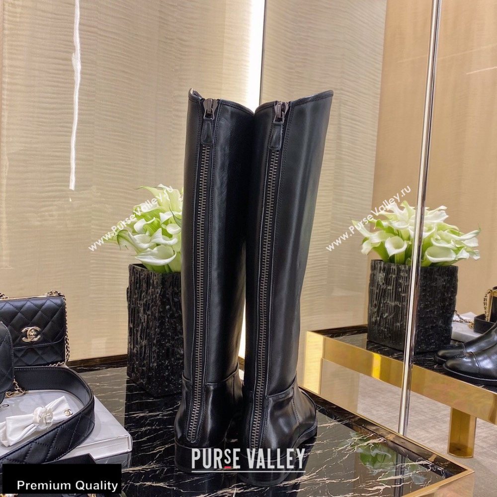 Chanel Top Quality Calfskin High Boots G35099 Black 2020 (xo-20100903)