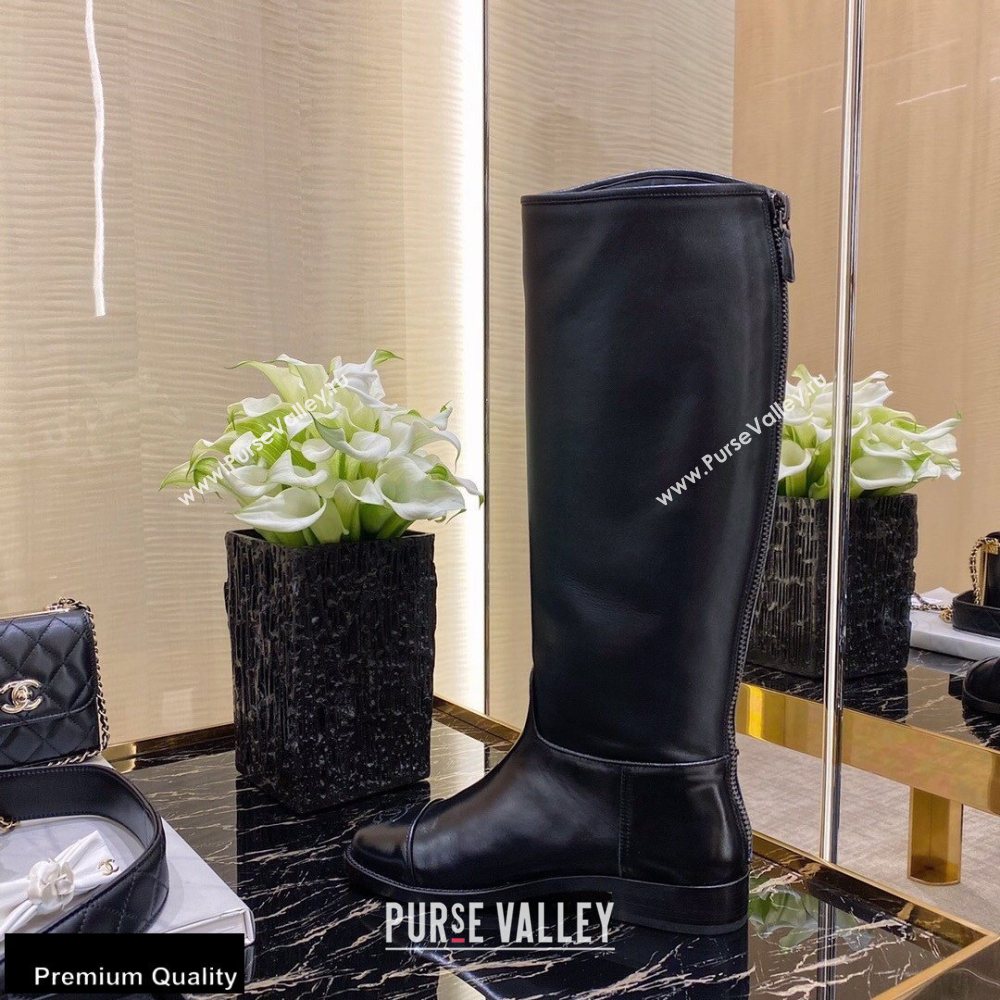 Chanel Top Quality Calfskin High Boots G35099 Black 2020 (xo-20100903)