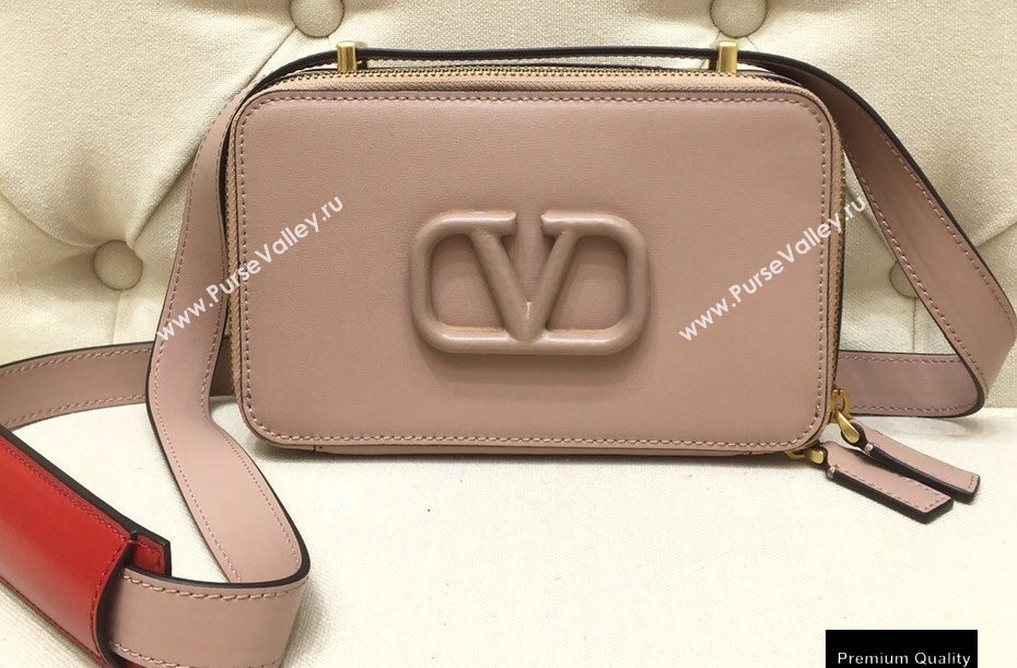 Valentino VSLING Calfskin Camera Bag Nude 2020 (liankafo-20101405)