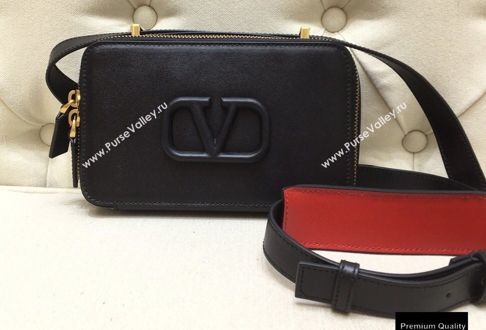 Valentino VSLING Calfskin Camera Bag Black 2020 (liankafo-20101401)