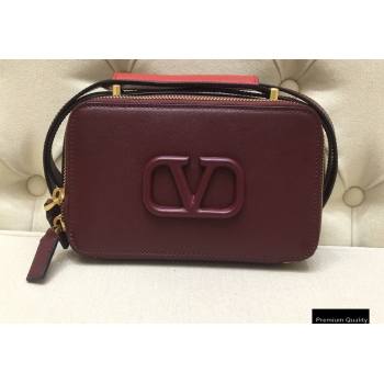 Valentino VSLING Calfskin Camera Bag Burgundy 2020 (liankafo-20101402)