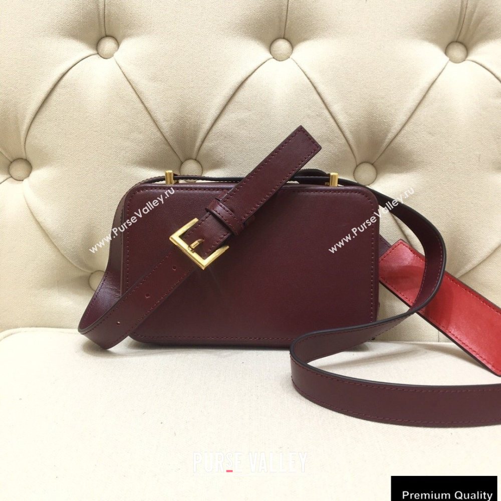Valentino VSLING Calfskin Camera Bag Burgundy 2020 (liankafo-20101402)