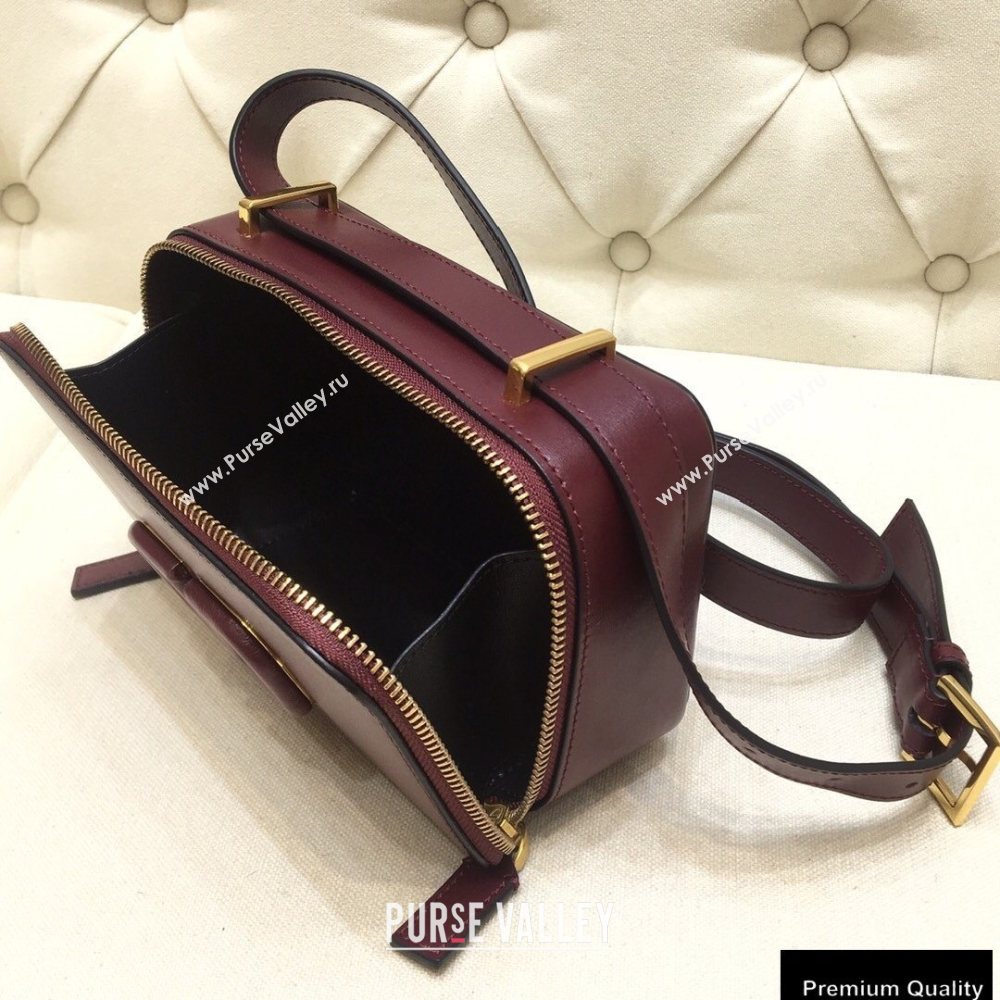 Valentino VSLING Calfskin Camera Bag Burgundy 2020 (liankafo-20101402)