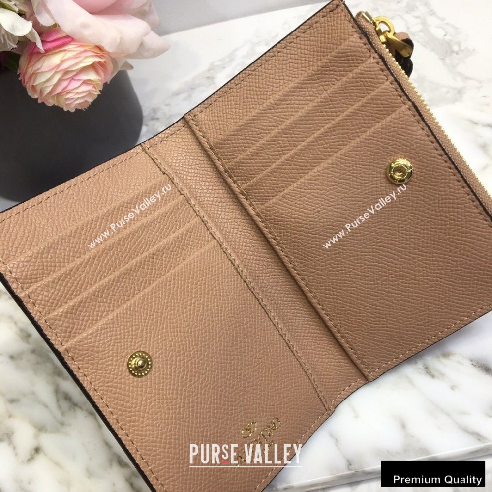 Valentino VSLING Calfskin Cardholder Nude with Zipper 2020 (liankafo-20101428)