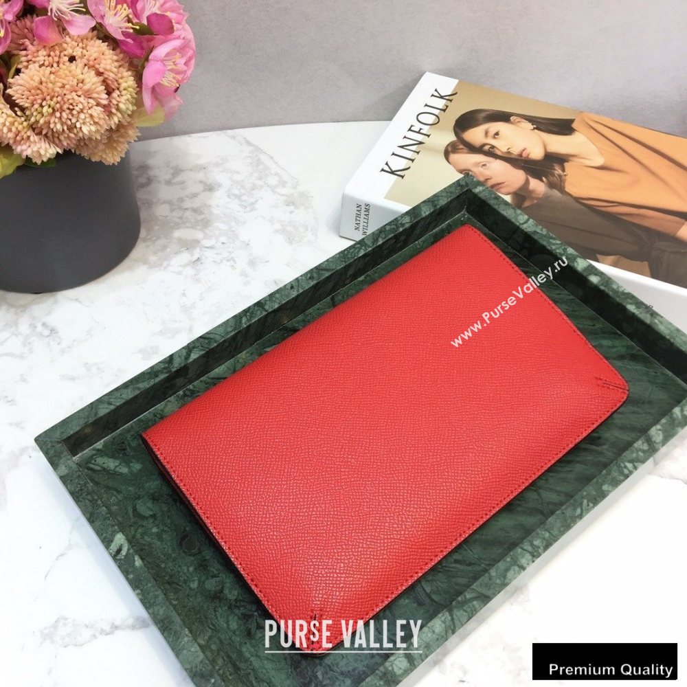 Valentino VSLING Calfskin Small Pouch Clutch Bag Red 2020 (liankafo-20101422)