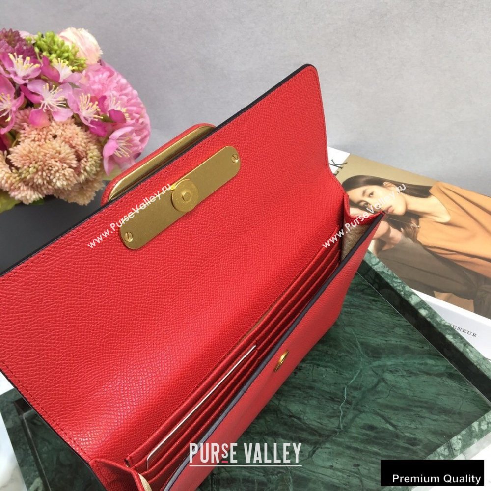 Valentino VSLING Calfskin Small Pouch Clutch Bag Red 2020 (liankafo-20101422)
