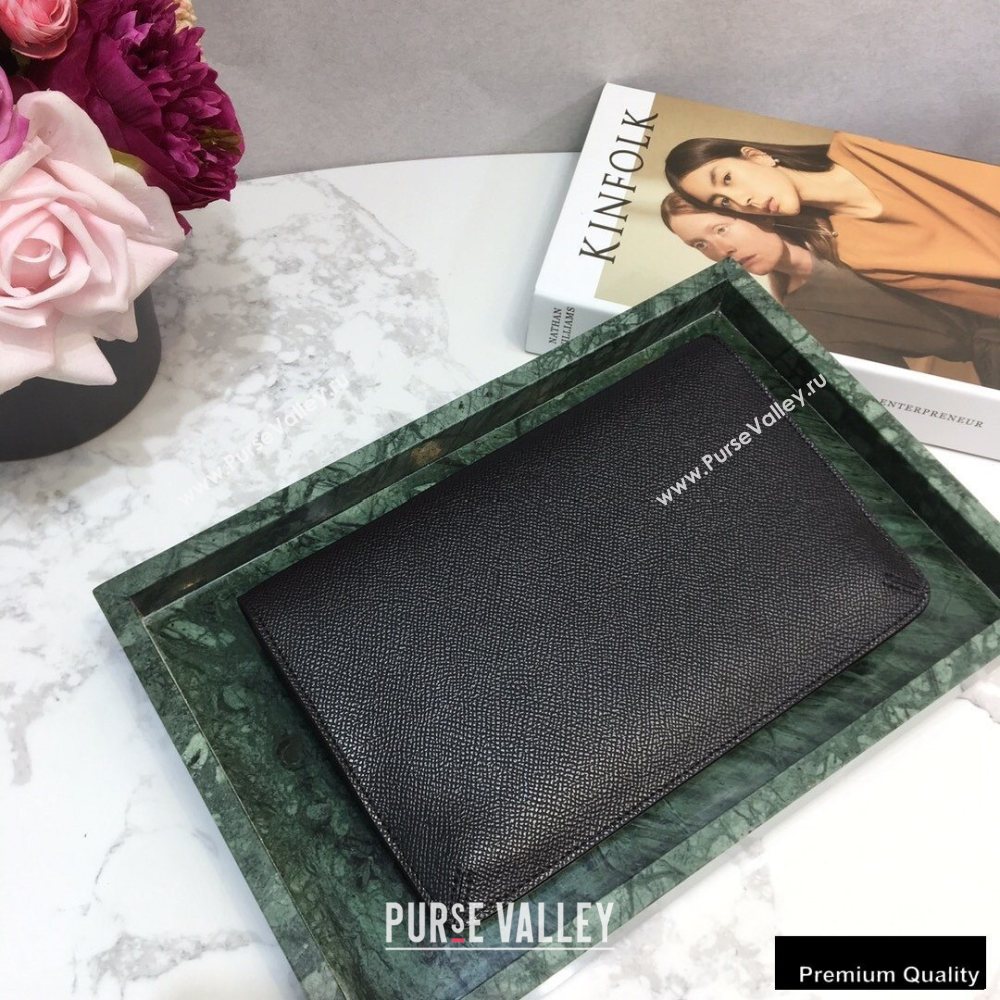 Valentino VSLING Calfskin Small Pouch Clutch Bag Black 2020 (liankafo-20101421)