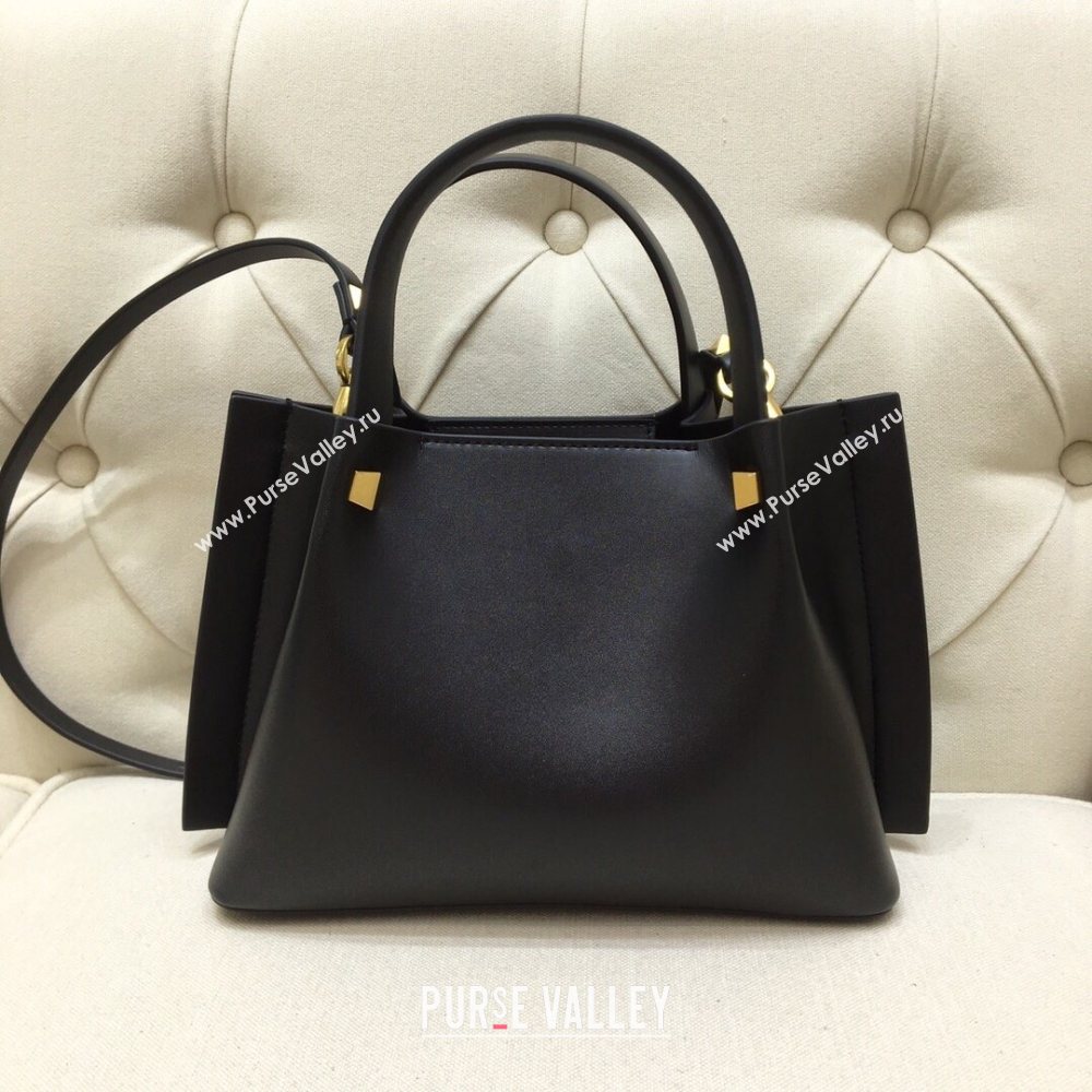 Valentino Vlogo Signature Small Shopping Tote Bag 9079 Black 2020 (liankafo-20101441)