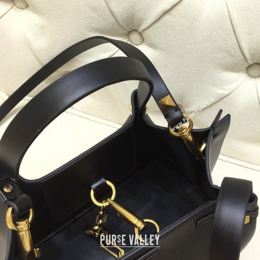 Valentino Vlogo Signature Small Shopping Tote Bag 9079 Black 2020 (liankafo-20101441)