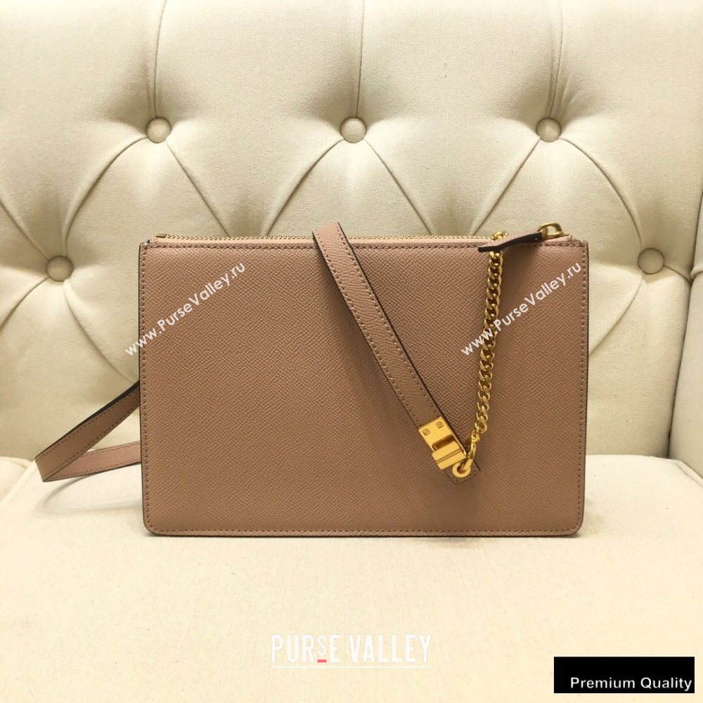 Valentino VSLING Grainy Calfskin Pouch Bag Nude with Adjustable Strap 2020 (liankafo-20101413)