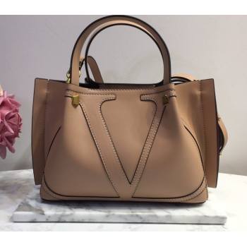 Valentino Vlogo Signature Small Shopping Tote Bag 9079 Nude 2020 (liankafo-20101442)