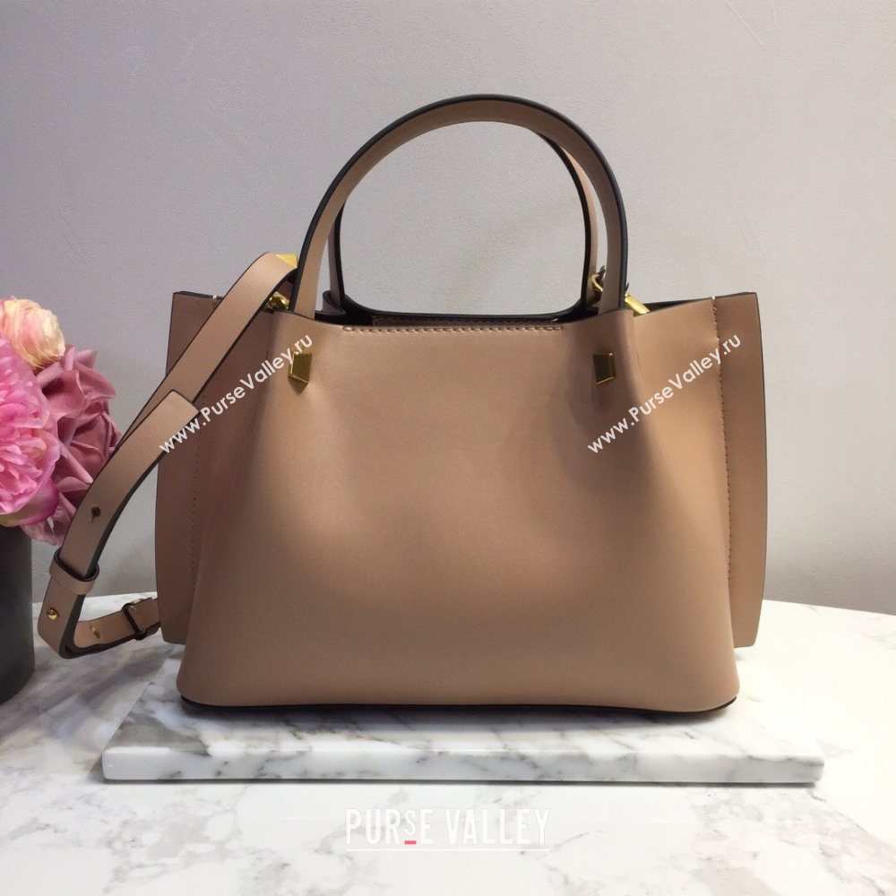 Valentino Vlogo Signature Small Shopping Tote Bag 9079 Nude 2020 (liankafo-20101442)