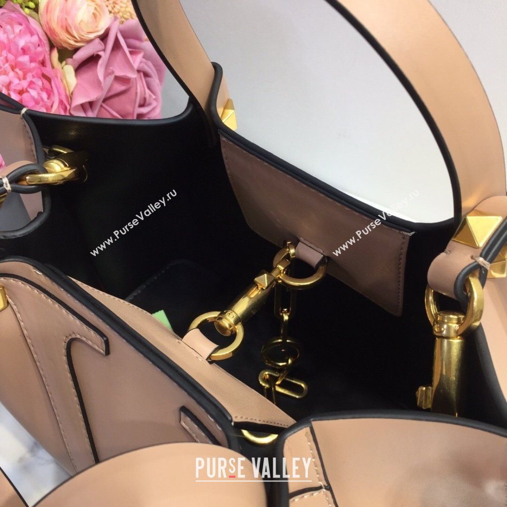 Valentino Vlogo Signature Small Shopping Tote Bag 9079 Nude 2020 (liankafo-20101442)