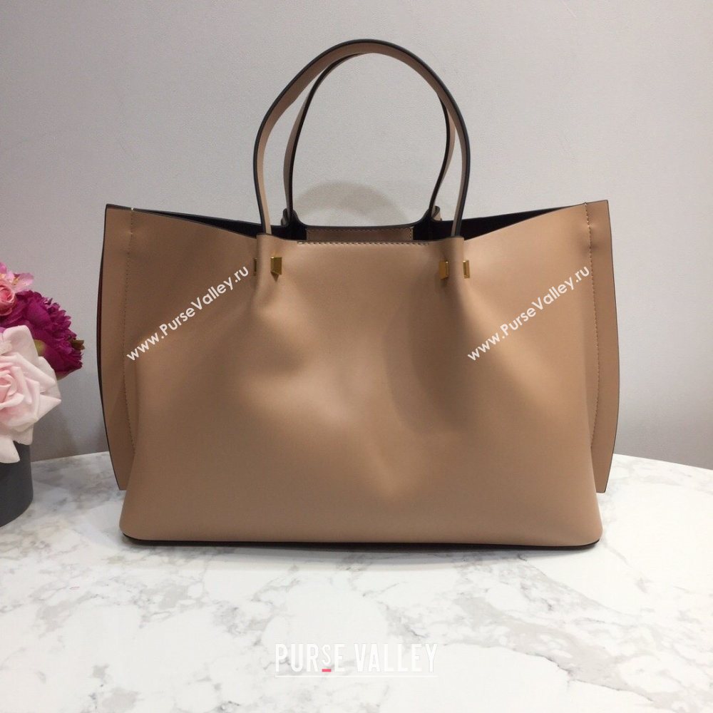 Valentino Vlogo Signature Large Shopping Tote Bag 9099 Nude 2020 (liankafo-20101440)