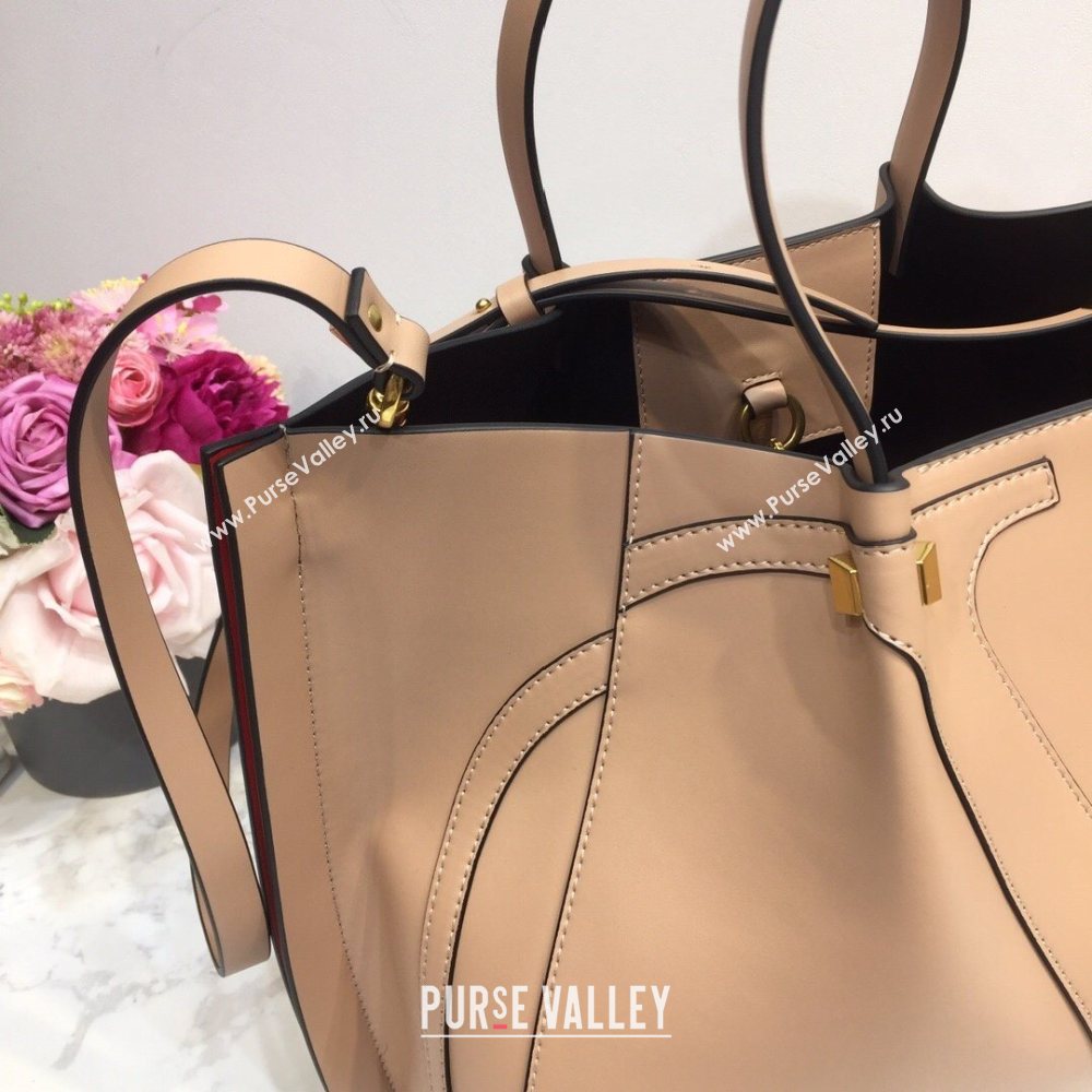 Valentino Vlogo Signature Large Shopping Tote Bag 9099 Nude 2020 (liankafo-20101440)