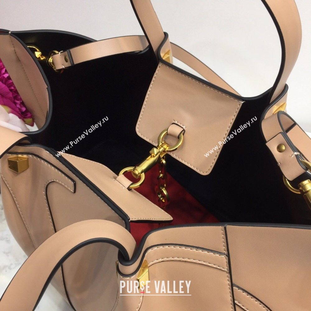 Valentino Vlogo Signature Large Shopping Tote Bag 9099 Nude 2020 (liankafo-20101440)