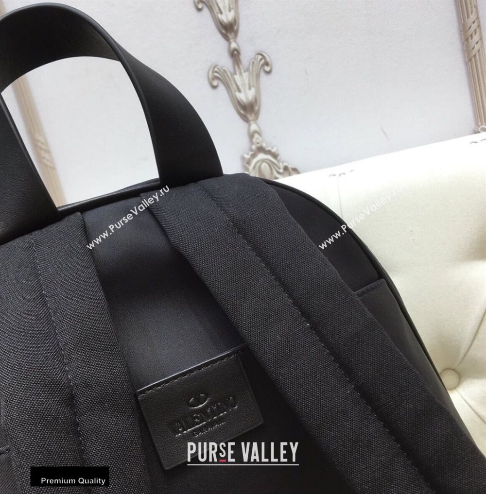 Valentino Vlogo Nylon Backpack Bag Black 2020 (liankafo-20101436)