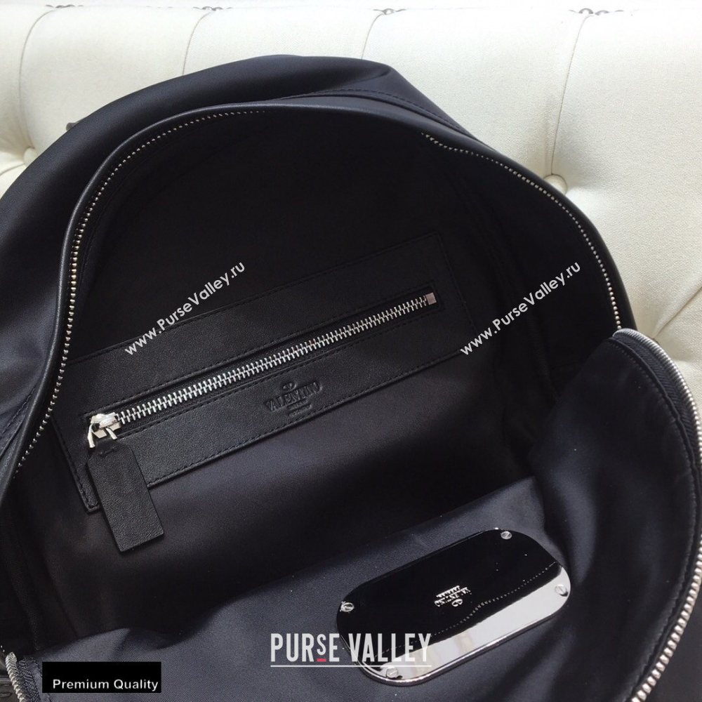 Valentino Vlogo Nylon Backpack Bag Black 2020 (liankafo-20101436)