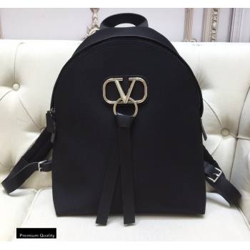 Valentino VRing Nylon Backpack Bag Black 2020 (liankafo-20101437)