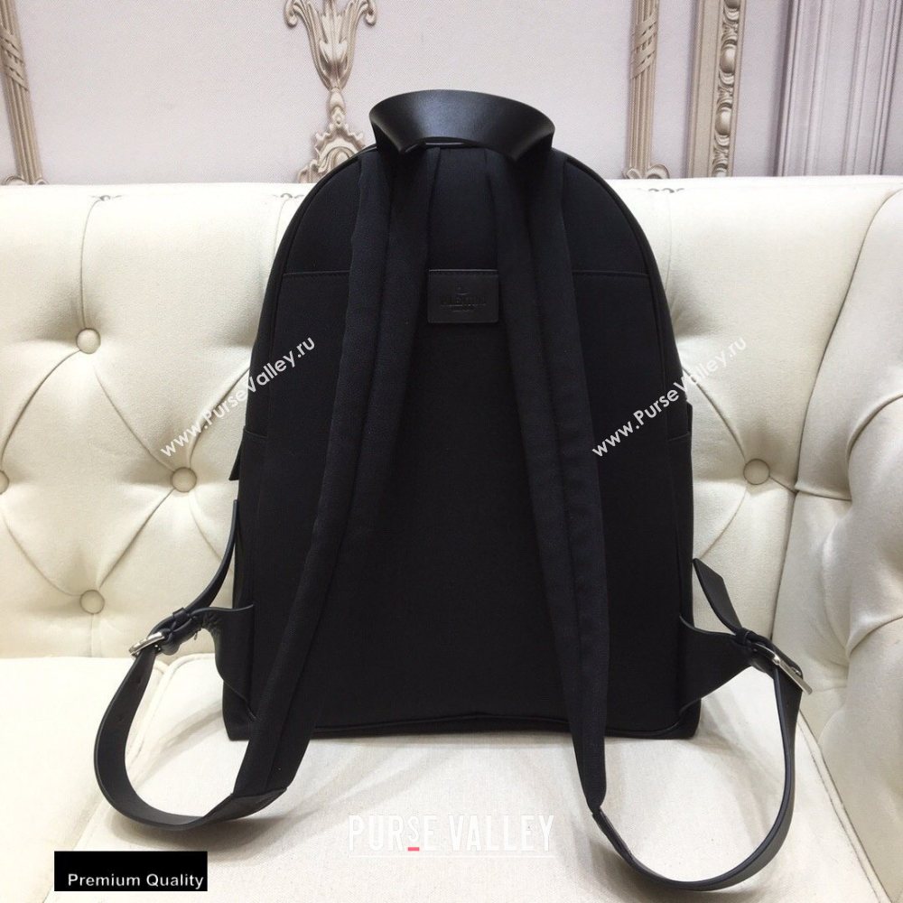 Valentino VRing Nylon Backpack Bag Black 2020 (liankafo-20101437)