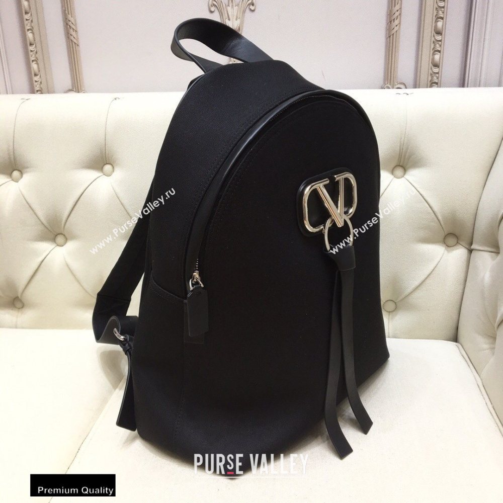 Valentino VRing Nylon Backpack Bag Black 2020 (liankafo-20101437)