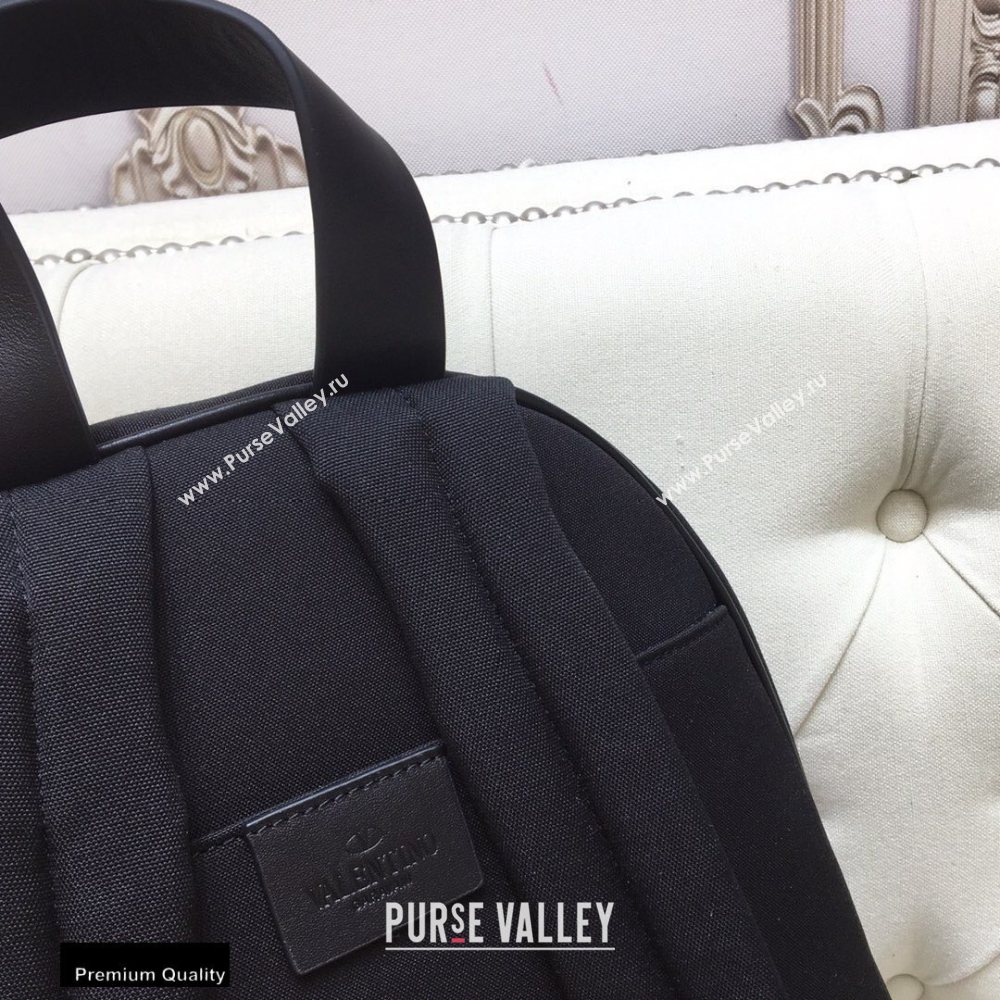Valentino VRing Nylon Backpack Bag Black 2020 (liankafo-20101437)