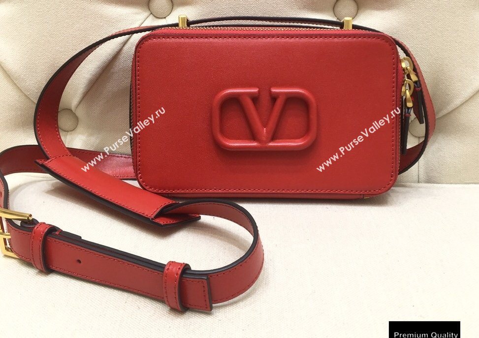 Valentino VSLING Calfskin Camera Bag Red 2020 (liankafo-20101403)